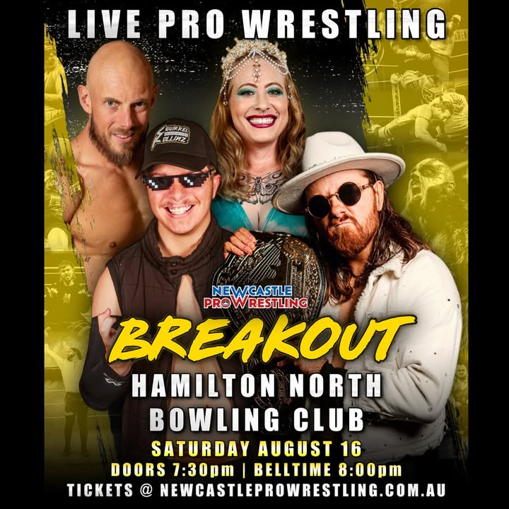 Featured image for “Breakout Wrestling Event at Hamilton North Bowls: Newcastle Pro Wrestling Takes Centre Stage”